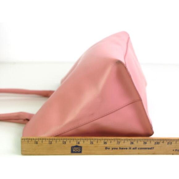 ROOMY Furla ITALY PEARL PINK GENUINE LEATHER SHOULDER BAG HANDBAG TOTE PURSE - Picture 10 of 16